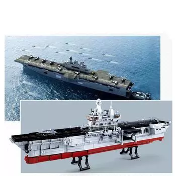 B0699 Строительные блоки Модель китайского военного корабля Тип 075 Десантный корабль Модель авианосца Хайнань 1088 шт.