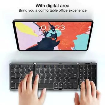 B088 Прочная беспроводная клавиатура, перезаряжаемая, бесшумная офисная работа чёрный