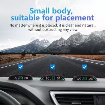 B3 OBD HUD Автомобильный проекционный дисплей Тахометр Температура воды Расход топлива Напряжение Время Автоматический спидометр с сигнализацией Напоминание о превышении скорости