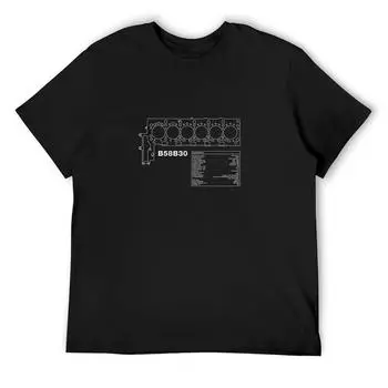 B58 Engine (Since 2015) T-Shirt Sublime Anime Plain T Shirts Men S белый