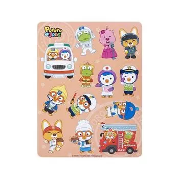 B & C собирает Pororo Pororo Jobs, 1, 14 деталей, Лучшая головоломка для малышей в Корее