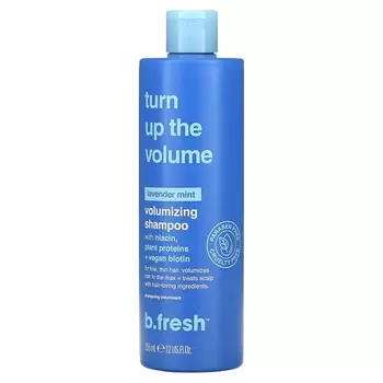 b.fresh, Turn-up volume, шампунь для придания объема, для тонких и редких волос, лавандовый спрей, 355 мл (12 жидких унций)