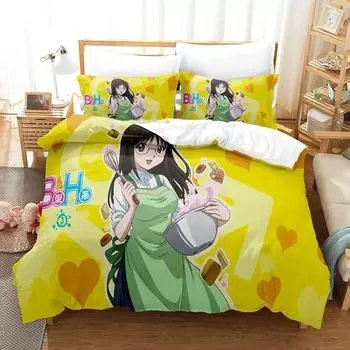 B Gata H Kei Bedding Set Single Twin Full Queen King Size Bed Set Adult Kid Bedroom Duvetcover Sets 3D Print Anime Bed Sheet Set EU Single 135x200cm
