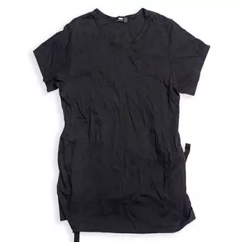 [Б/у] DIESEL/Diesel черная футболка с разрезом/крой и шитье [b43-36]