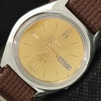 Б/у JAPAN SEIKO 5 AUTOMATIC 7009A МУЖСКИЕ СТАРЫЕ ОРИГИНАЛЬНЫЕ ЧАСЫ С ЦИФЕРБЛАТОМ a416126-2 R10621f-a416126