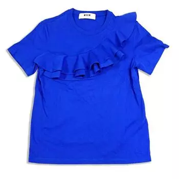 [Б/у] MSGM оборки синие топы [b41-73]