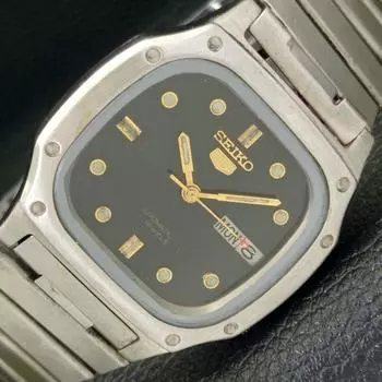 Б/у оригинальные старинные часы SEIKO 5 AUTOMATIC JAPAN MENS ORIGINAL DIAL WATCH a435073-2 R122-a435073
