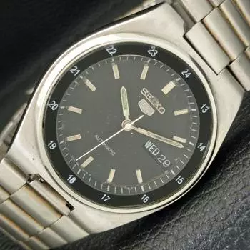 Б/У оригинальные старинные часы SEIKO 5 с автоподзаводом из Японии, мужские оригинальные часы с циферблатом a435074-2 R122-a435074