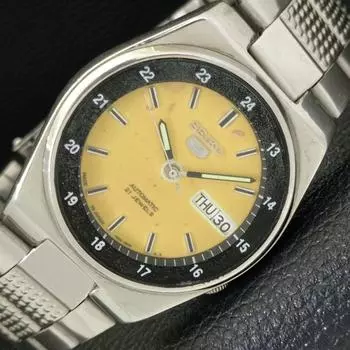Б/У оригинальные винтажные часы SEIKO 5 AUTOMATIC JAPAN MENS ORIGINAL DIAL WATCH a433702-2 R118-a433702