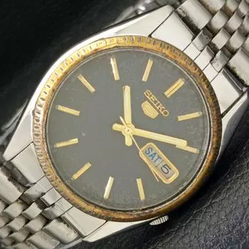 Б/У оригинальные винтажные часы SEIKO 5 AUTOMATIC JAPAN MENS ORIGINAL DIAL WATCH a435061-2 R122-a435061