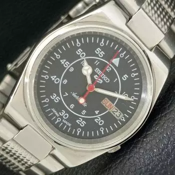 Б/У оригинальные винтажные мужские часы SEIKO 5 с автоподзаводом из Японии с черным циферблатом a433879-2 R119-a433879