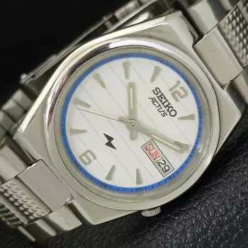 Б/У оригинальные винтажные мужские часы SEIKO ACTUS AUTOMATIC JAPAN с белым циферблатом a433697-2 R118-a433697