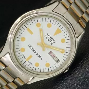Б/У оригинальные винтажные мужские часы SEIKO AUTOMATIC 6309A из Японии с белым циферблатом a435048-2 R122-a435048