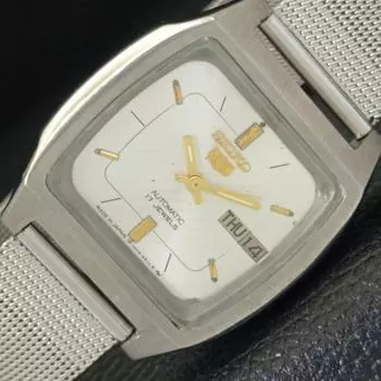 Б/У SEIKO 5 АВТОМАТИЧЕСКИЕ МУЖСКИЕ ЧАСЫ 7009A JAPAN DAY/DATE ОРИГИНАЛЬНЫЙ ЦИФЕРБЛАТ a427879-2 R1054-a427879