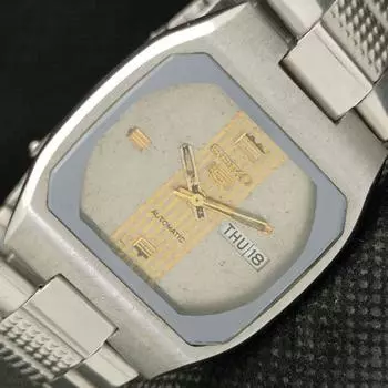 Б/у SEIKO JAPAN 5 МУЖСКИЕ СТАРЫЕ АВТОМАТИЧЕСКИЕ ОРИГИНАЛЬНЫЕ ЧАСЫ С ЦИФЕРБЛАТОМ a416147-2 R10621f-a416147