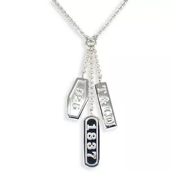 [Б/у] TIFFANY/Tiffany 925 1837 Element Plate Подвеска/ожерелье [g341-49]