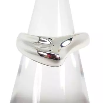 [Б/у] TIFFANY/Tiffany 925 Curved Wave Heart Ring No. 10 [г356-62]