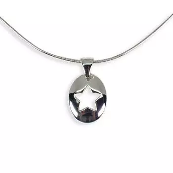 [Б/у] TIFFANY/Tiffany 925 Open Star Omega Chain Pendant [g341-47]