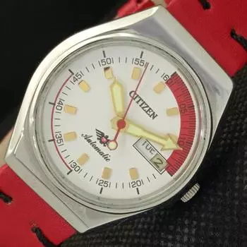 Б/У ВИНТАЖНЫЕ ЧАСЫ CITIZEN AUTOMATIC 8200 JAPAN MENS D/D БЕЛЫЕ 587a-a308315-2 SKU587a-a308315
