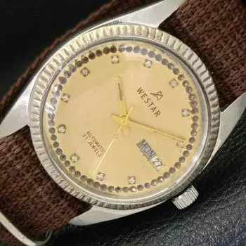 Б/у WESTAR AUTOMATIC SWISS MENS DAY&DATE ОРИГИНАЛЬНЫЕ ЧАСЫ-ЦИФРАГМЕНТЫ a432797-2 R113-a432797