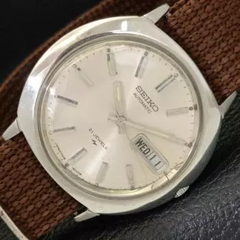 Б/У винтажные автоматические мужские часы SEIKO из Японии с оригинальным циферблатом и указателем дня и даты a433669-2 R118-a433669