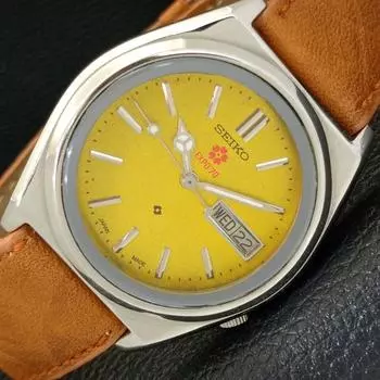 Б/У винтажные автоматические японские мужские часы SEIKO EXPO 70 с желтым циферблатом a433646-2 R118-a433646