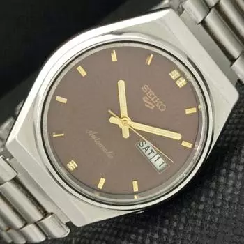 Б/У винтажные часы SEIKO 5 AUTO 6309A JAPAN MENS D/D BROWN 608d-a315661-2 SKU608d-a315661