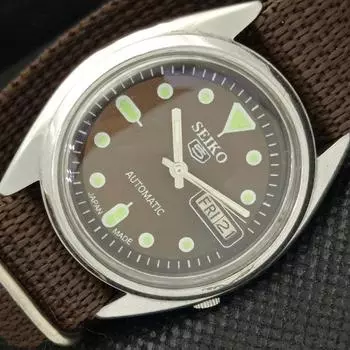 Б/У винтажные часы SEIKO 5 AUTOMATIC 7009A JAPAN MENS D/D BROWN 588a-a310147-9 SKU588a-a310147