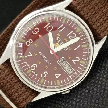 Б/У винтажные часы SEIKO 5 AUTOMATIC 7009A JAPAN MENS D/D BROWN 621c-a415323-2 SKU621c-a415323
