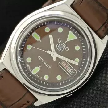 Б/У винтажные часы SEIKO 5 AUTOMATIC 7009A JAPAN MENS D/D BROWN 612-a319027-2 SKU612-a319027