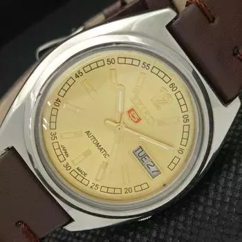Б/У винтажные часы SEIKO 5 AUTOMATIC 7006A JAPAN MENS D/D GOLDEN WATCH 596-a312780-9 SKU596-a312780
