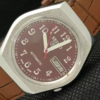 Б/У винтажные часы SEIKO 5 AUTOMATIC 7009A JAPAN MENS D/D BROWN 621d-a415716-2 SKU621d-a415716