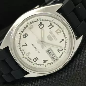 Б/У винтажные часы SEIKO 5 AUTOMATIC 6349A JAPAN MENS D/D WHITE WATCH 595a-a312336-9 SKU595a-a312336