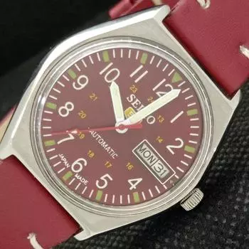 Б/У винтажные часы SEIKO 5 AUTOMATIC 6309A JAPAN MENS D/D RED 621b-a413509-2 SKU621b-a413509