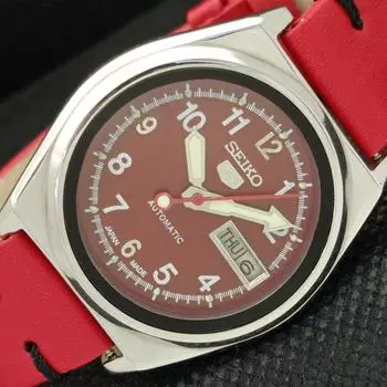 Б/У винтажные часы SEIKO 5 AUTOMATIC 7009A JAPAN MENS D/D RED 594a-a311694-9 SKU594a-a311694