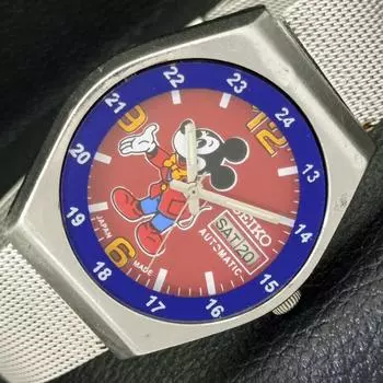 Б/у винтажные часы SEIKO AUTOMATIC 6309A из Японии мужские с красным циферблатом a433708-2 R118-a433708