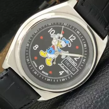 Б/У винтажные часы SEIKO AUTOMATIC 7019A из Японии мужские с рисунком черного цвета на циферблате a433908-2 R119-a433908