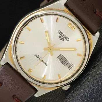 Б/У винтажные мужские часы SEIKO 5 AUTOMATIC 7009A из Японии с серебряным циферблатом a433220-2 R115-a433220