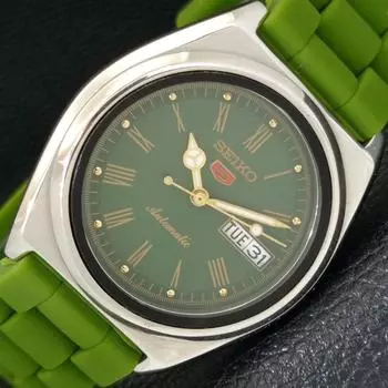 Б/У винтажные мужские часы SEIKO 5 AUTOMATIC 7S26A из Японии с зеленым циферблатом a433530-2 R117-a433530