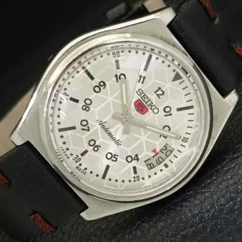 Б/У винтажные мужские часы SEIKO 5 AUTOMATIC 7019A JAPAN с серебряным циферблатом и датой a433501-2 R117-a433501
