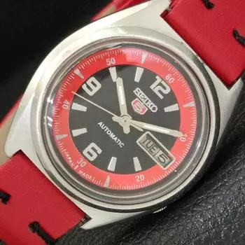 Б/У винтажные мужские часы SEIKO 5 AUTOMATIC 7009A из Японии с черным циферблатом a433426-2 R116-a433426