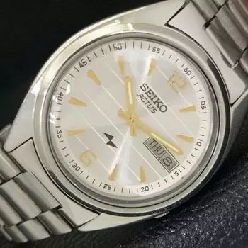 Б/У винтажные мужские часы SEIKO 5 AUTOMATIC 7009A из Японии с серебряным циферблатом a433446-2 R116-a433446