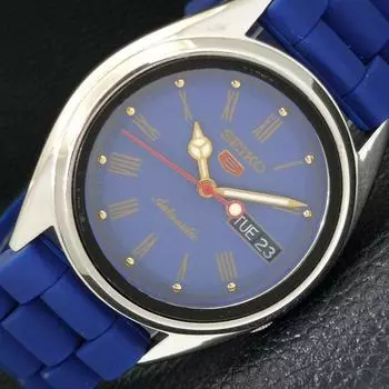 Б/У винтажные мужские часы SEIKO 5 AUTOMATIC 7S26A из Японии с синим циферблатом a433529-2 R117-a433529