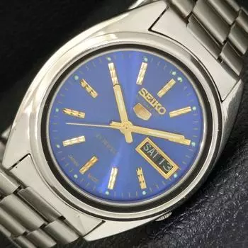 Б/У винтажные мужские часы SEIKO 5 AUTOMATIC 7S26A из Японии с синим циферблатом a433455-2 R116-a433455