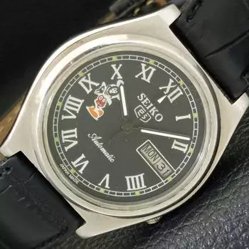 Б/У винтажные мужские часы SEIKO 5 AUTOMATIC 7019A из Японии с черным циферблатом a433711-2 R118-a433711