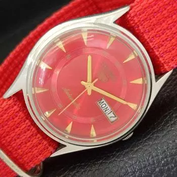 Б/У винтажные мужские часы SEIKO 5 AUTOMATIC 6309A из Японии с красным циферблатом a433679-2 R118-a433679