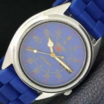 Б/У винтажные мужские часы SEIKO 5 AUTOMATIC 7S26A из Японии с синим циферблатом a433816-2 R119-a433816