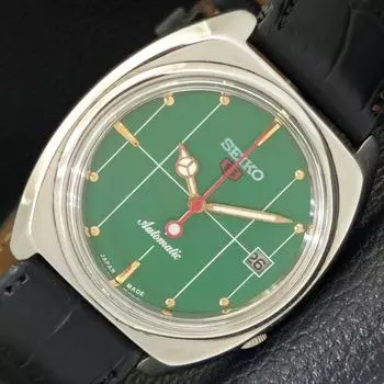 Б/У винтажные мужские часы SEIKO 5 AUTOMATIC 7025A из Японии с зеленым циферблатом a433805-2 R119-a433805