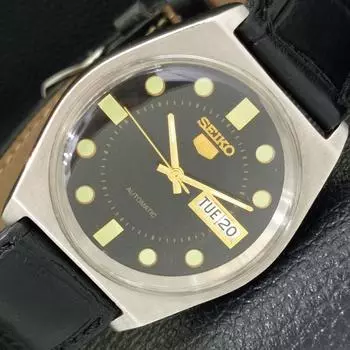 Б/У винтажные мужские часы SEIKO 5 AUTOMATIC 7S26A из Японии с черным циферблатом a433849-2 R119-a433849