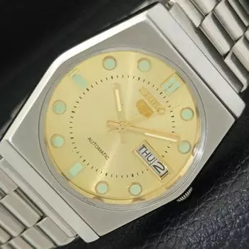 Б/У винтажные мужские часы SEIKO 5 AUTOMATIC 6309A из Японии с золотым циферблатом a433683-2 R118-a433683